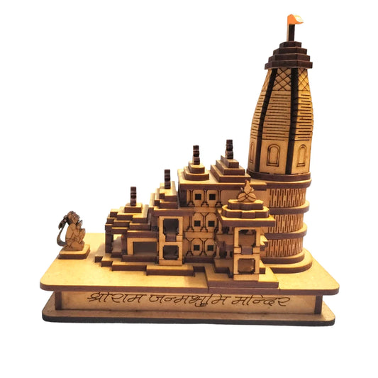 Shri Ram Mandir Ayodhya-Inspired 3D Wooden Shrine